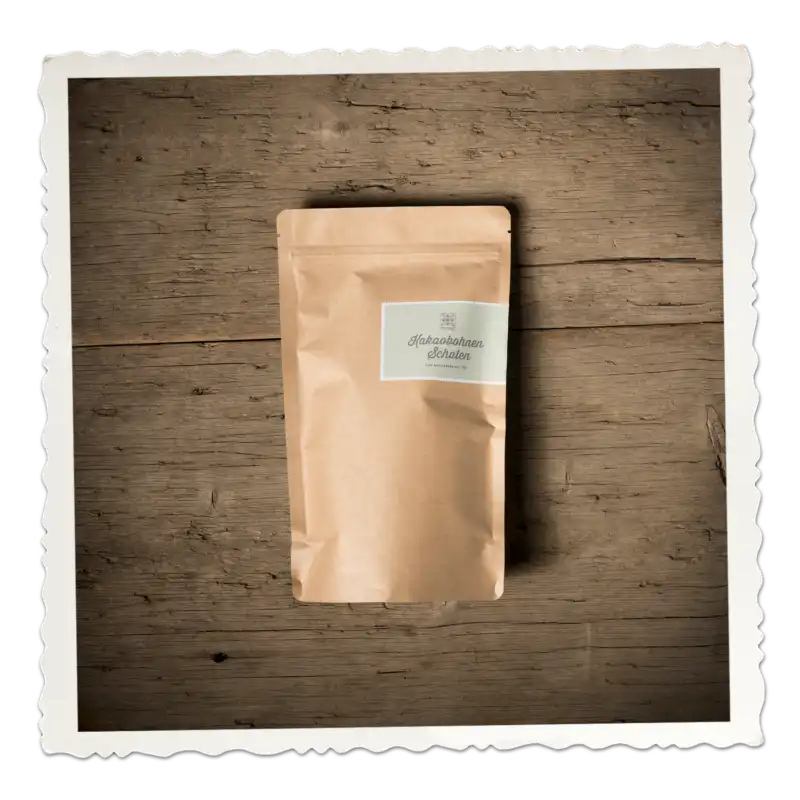 Kakaobohnen-Schalen für Tee