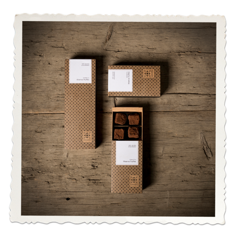 Xocolatl Grand Cru Riserva Truffes in edler Verpackung