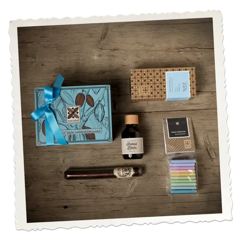 Herrenabend Nostalgie-Box Zigarre Likör Xocolatl Basel Schokoladencafe